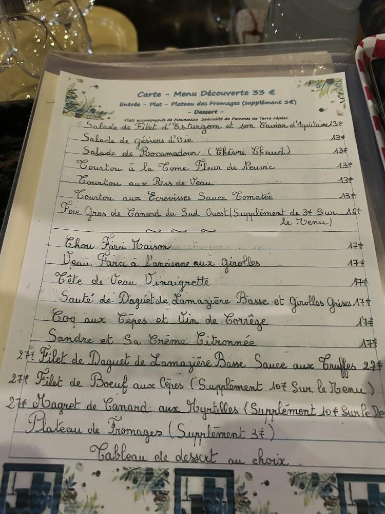 Chez Françoise Bleu - Menu Image 1