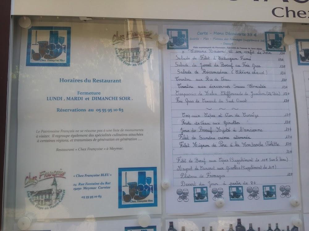 Chez Françoise Bleu - Menu Image 2